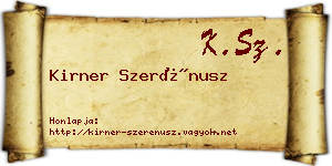 Kirner Szerénusz névjegykártya